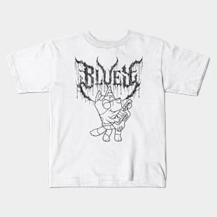 BLUEY METAL BLACK VINTAGE Kids T-Shirt